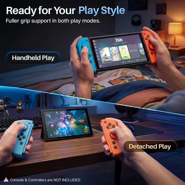Alt view image 7 of 7 - Cover for Nintendo Switch 2 Controller Case, Blue/Orange