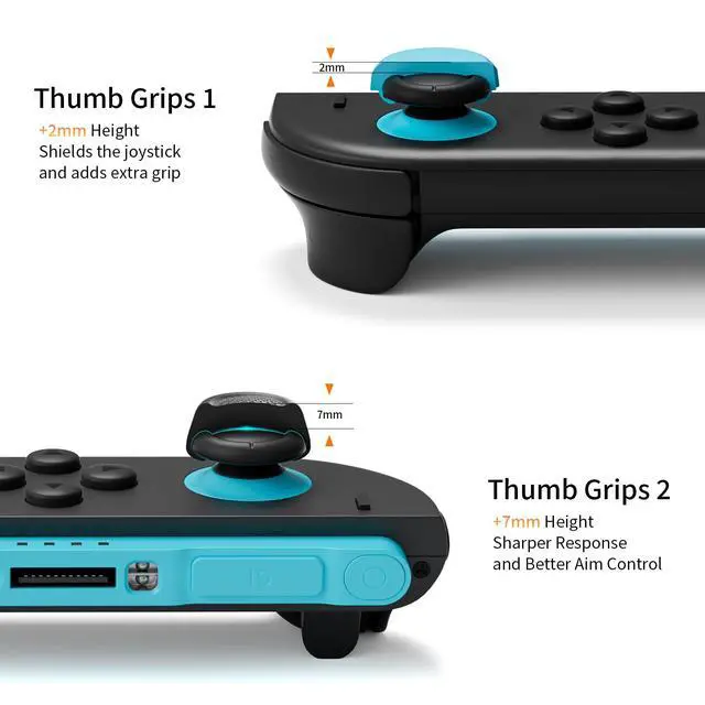 Alt view image 2 of 7 - Switch 2 Thumb Grips for Nintendo Switch 2 and Pro Controllers