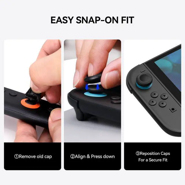 Alt view image 5 of 7 - Joystick Replacement Caps Thumb Grips for Nintendo Switch 2