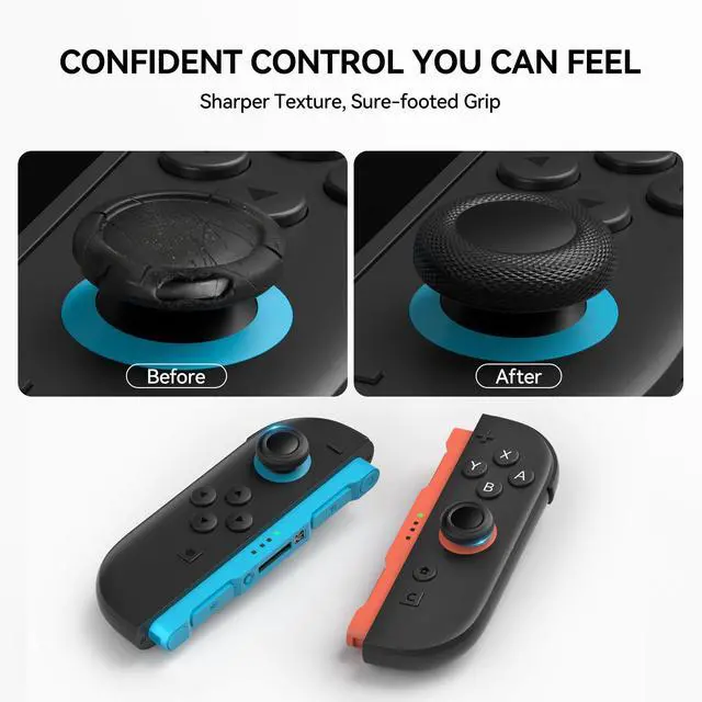 Alt view image 4 of 7 - Joystick Replacement Caps Thumb Grips for Nintendo Switch 2