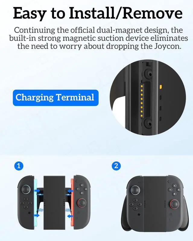 Alt view image 3 of 7 - Charging Grip for Nintendoo Switch 2 J0yC0n Controller