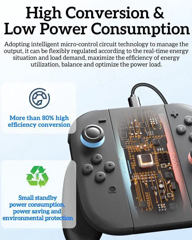 Alt view image 5 of 7 - Charging Grip for Nintendoo Switch 2 J0yC0n Controller