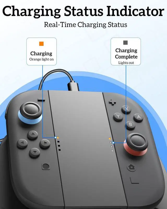 Alt view image 6 of 7 - Charging Grip for Nintendoo Switch 2 J0yC0n Controller