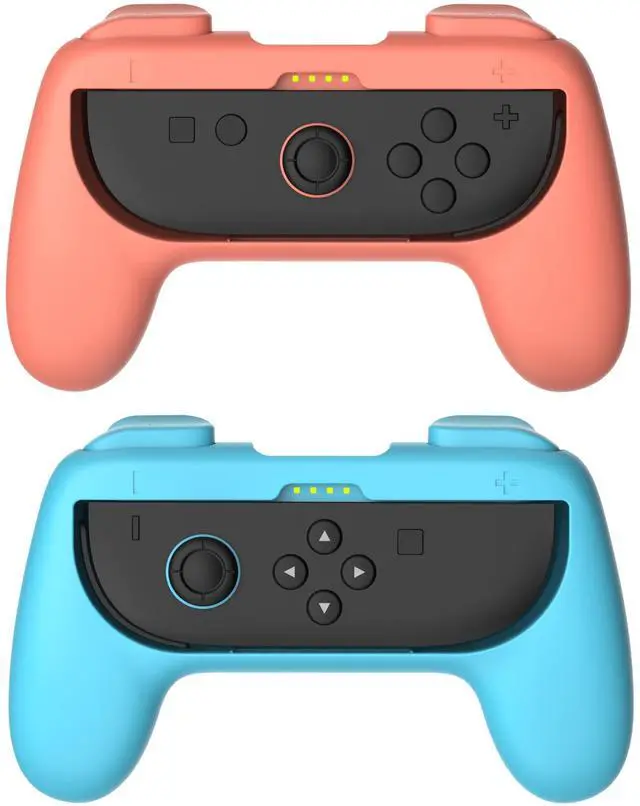 Main image of Grip kit for Nintendo Switch 2 (2025) & Nintendo Switch & Switch OLED Model Controllers,Hand Grips Compatible with JoyCon Controller, 2Pack (Orange/Blue)