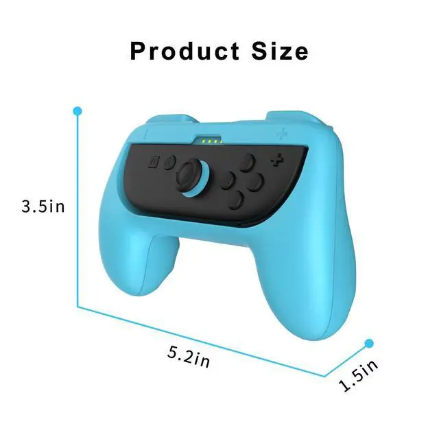 Alt view image 6 of 7 - Grip kit for Nintendo Switch 2 (2025) & Nintendo Switch & Switch OLED Model Controllers,Hand Grips Compatible with JoyCon Controller, 2Pack (Orange/Blue)