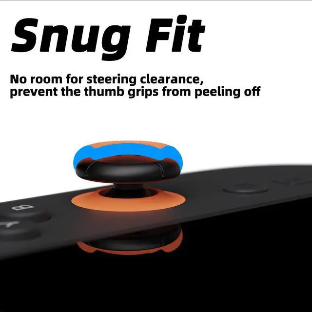 Alt view image 5 of 7 - Savage Raven by .Thumb Grips Joystick Cap Analog Stick Cover for Nintendo Switch 2 Joy-Con - Neon Blue & Red, 3 Pairs (6pcs)