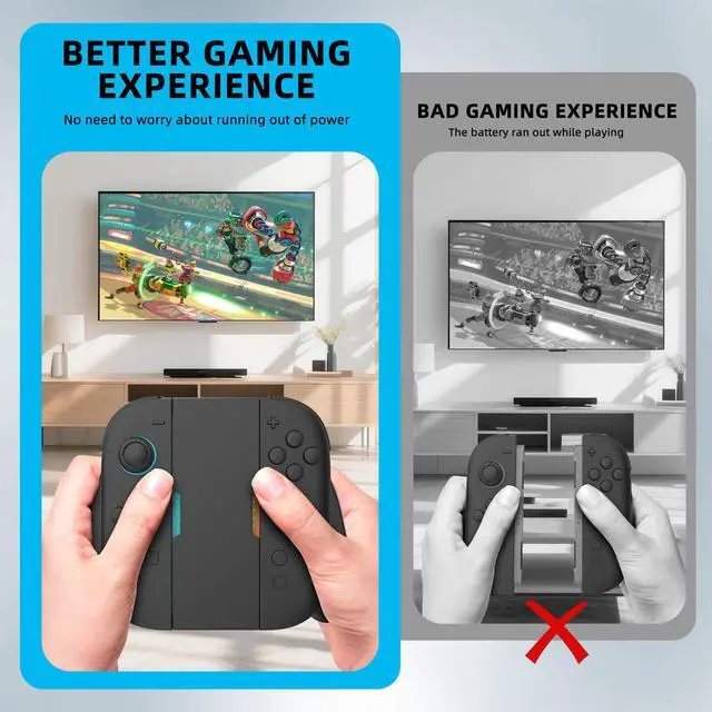 Alt view image 5 of 6 - Joy-Con Grip for Nintendo Switch 2, Ergonomic Comfort Grips - Standard Controller Holder for Handheld Mode -(Black)