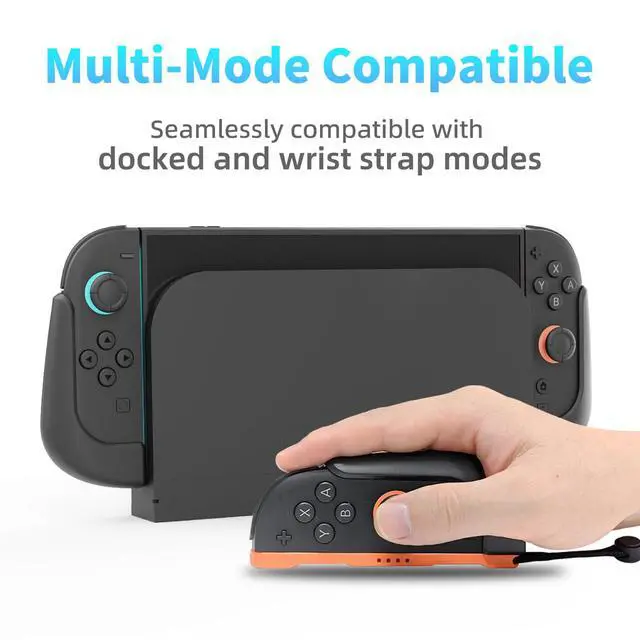 Alt view image 4 of 6 - Split Grips for Nintendo Switch 2 Joycon 2 Ergonomic, Anti-Slip TPU, Quick Release & Lightweight (Black)