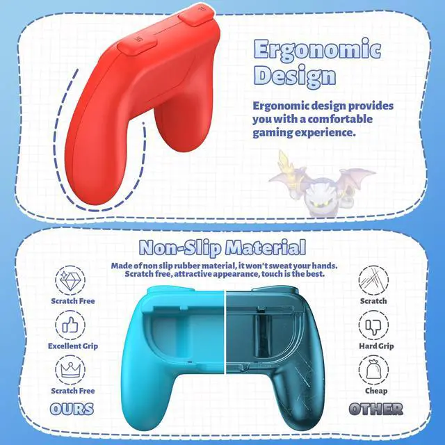 Alt view image 3 of 7 - Switch 2 Controller Grips for Nintendo Switch 2 for Joy-Con 2