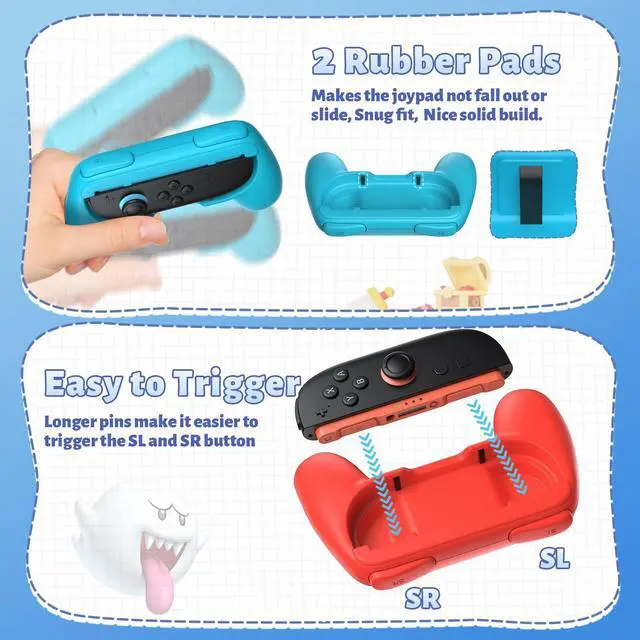 Alt view image 5 of 7 - Switch 2 Controller Grips for Nintendo Switch 2 for Joy-Con 2