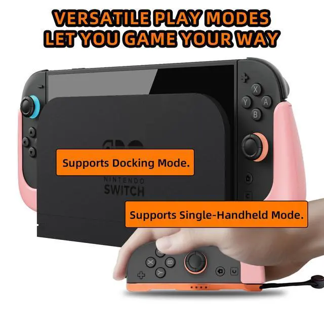 Alt view image 4 of 7 - NexGrip Ergonomic Grip Set for Nintendo Switch 2 Joycons, Grip Case Compatible with Joy Con 2 Controller, Compatible with Switch 2 Joycon, Switch 2 Accessories - Pink
