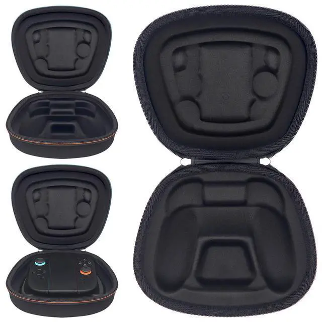 Alt view image 3 of 7 - Carry Case Compatible with Nintendo Joy-Con 2 & Official Grip, Buttons & Joysticks Full Protection, Hard Shell Original Switch 2 Controllers Travel Storage Case Joycon Carrying Pouch -Black