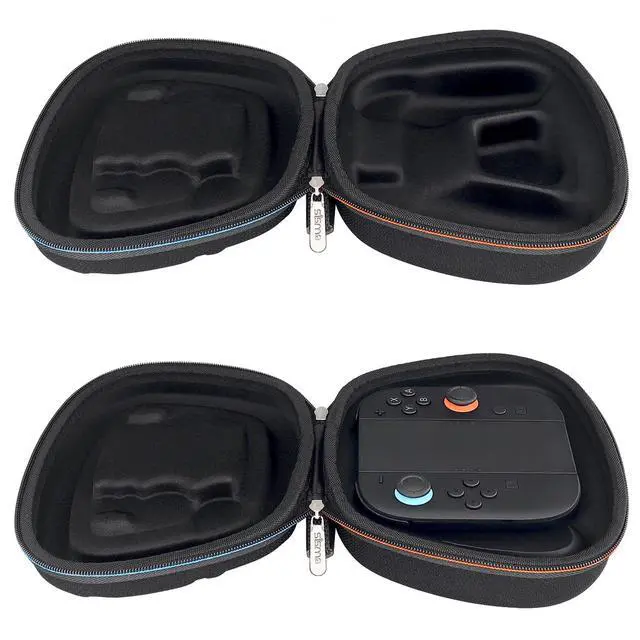 Alt view image 4 of 7 - Carry Case Compatible with Nintendo Joy-Con 2 & Official Grip, Buttons & Joysticks Full Protection, Hard Shell Original Switch 2 Controllers Travel Storage Case Joycon Carrying Pouch -Black