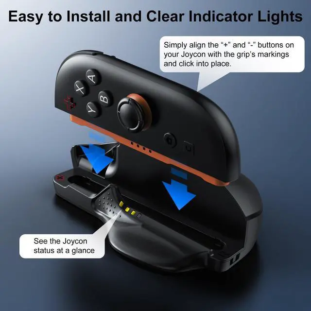 Alt view image 4 of 7 - Gaming Mouse Grip for Switch 2 Joycons, 2 Pack