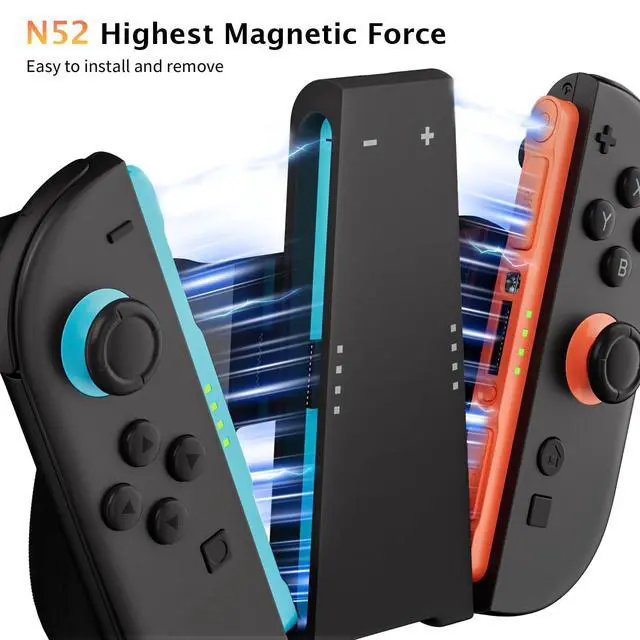 Alt view image 4 of 7 - Switch 2 Joy-Con 3 in 1 Charging Grip and Dock, Magnetic Charge