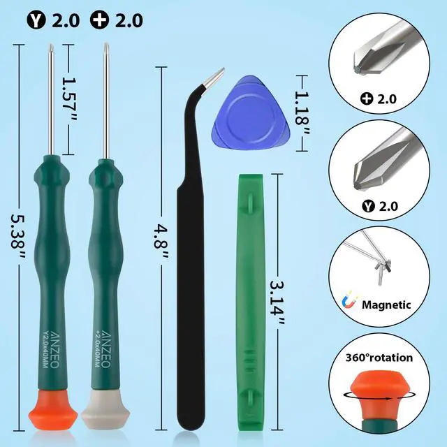 Alt view image 3 of 6 - Joycon Joystick Replacement for Nintendo Switch 2, Upgrade Anti-Drift Joy-Con 2 Joysticks Switch 2 Joycon Repair kit with Screwdrivers Thumb Grips, 2 Pack New Version
