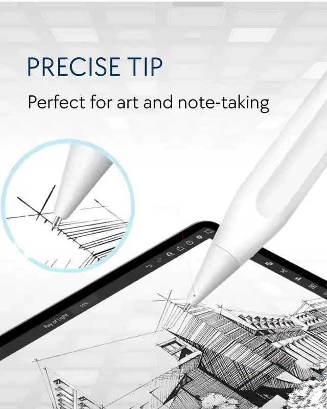 Alt view image 3 of 6 - Replacement Tips Compatible with Apple Pencil Pro/2nd Gen/1st Gen/USB-C, Metal Nibs, Precise Control, Durable Finish, Premium Tech Accessories