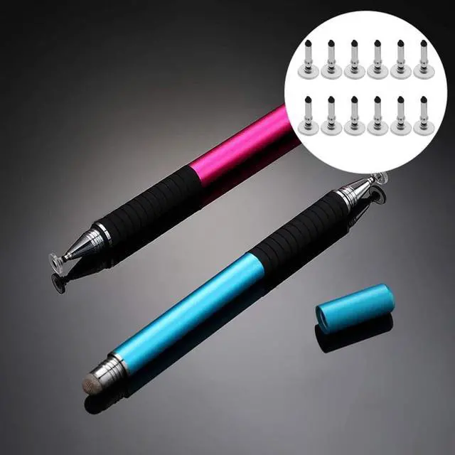 Alt view image 2 of 7 - 12 Pieces Universal Replacement Disc Tip Stylus Pen Tips Round Transparent Disc Tip for Touch Screen Tablet Phone Replacement Disc Tips for Stylus Pens, Pen with Stylus Tip, Styluses