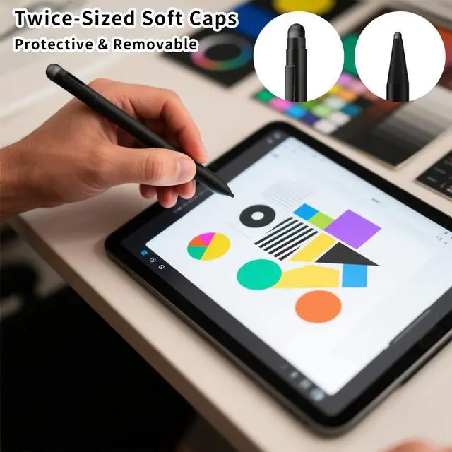 Alt view image 5 of 6 - 30Pcs Rubber Tips for Stylus Pens, 0.2inch (5mm) & 0.28inch(7mm) Replacement Nibs for Touch Screen Pen, High Sensitivity and Precision, No Scratches, Universal Stylus Ends