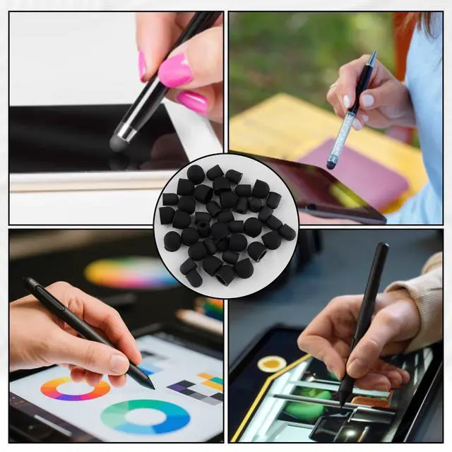 Alt view image 6 of 6 - 30Pcs Rubber Tips for Stylus Pens, 0.2inch (5mm) & 0.28inch(7mm) Replacement Nibs for Touch Screen Pen, High Sensitivity and Precision, No Scratches, Universal Stylus Ends