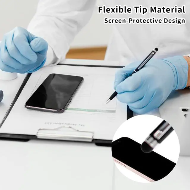 Alt view image 4 of 6 - 30Pcs Rubber Tips for Stylus Pens, 0.2inch (5mm) & 0.28inch(7mm) Replacement Nibs for Touch Screen Pen, High Sensitivity and Precision, No Scratches, Universal Stylus Ends