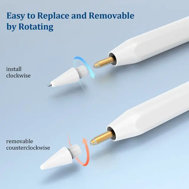 Alt view image 3 of 7 - Replacement Tips for Apple Pencil Pro/1st/2nd Gen/USB-C