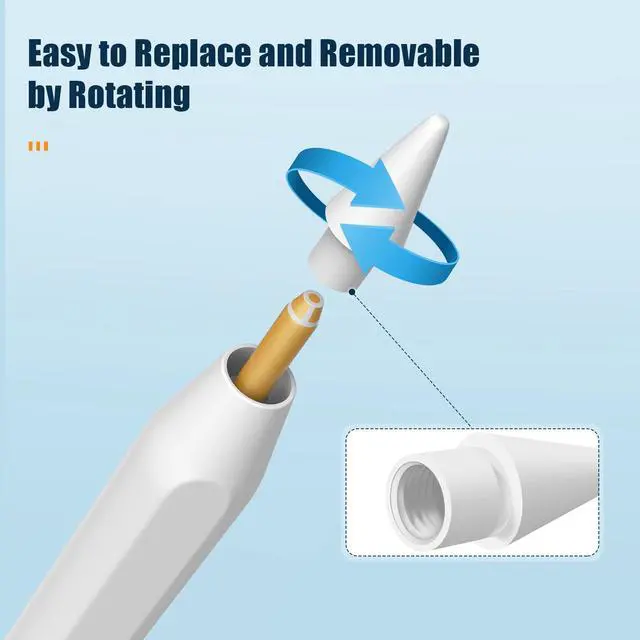 Alt view image 4 of 7 - Replacement Pen Nibs for Apple Pencil Pro/1st/2nd/USB-C