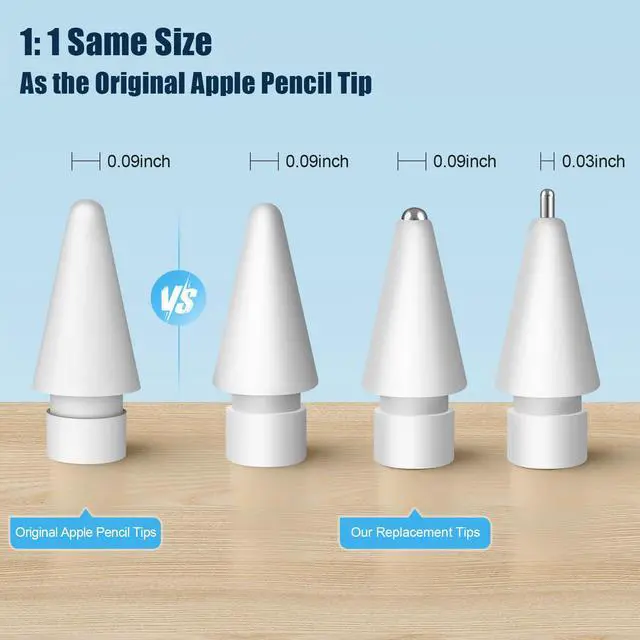 Alt view image 6 of 7 - Replacement Pen Nibs for Apple Pencil Pro/1st/2nd/USB-C