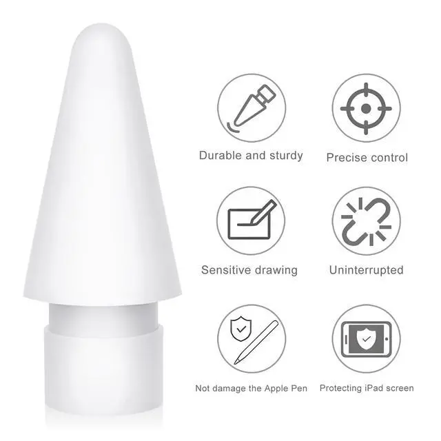 Alt view image 4 of 6 - Pencil Tips Replacement for Apple Pencil 1st Generation/ 2nd Gen/Pencil Pro/USB-C, Upgraded iPencil Nibs 8 Pieces