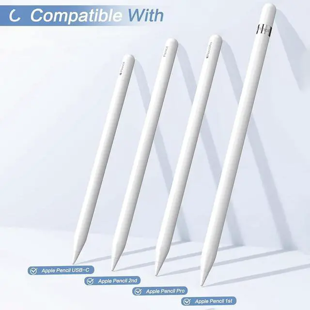Alt view image 3 of 7 - Replacement Tips for Apple Pencil 1st & 2nd Generation, USB-C & Pro Pencil,wear-Resistant High Sensitivity Precision iPad Stylus Tips White (4 White+4 Transparent)