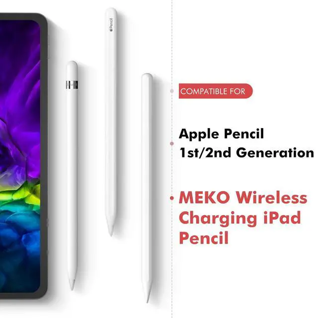 Alt view image 2 of 6 - 4 Pack Replacement Tips for Apple Pencil 1st Gen & 2nd Gen, Pen Nibs for iPad Pro Pencil- White