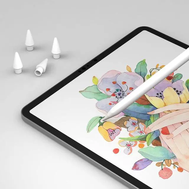 Alt view image 6 of 6 - 4 Pack Replacement Tips for Apple Pencil 1st Gen & 2nd Gen, Pen Nibs for iPad Pro Pencil- White