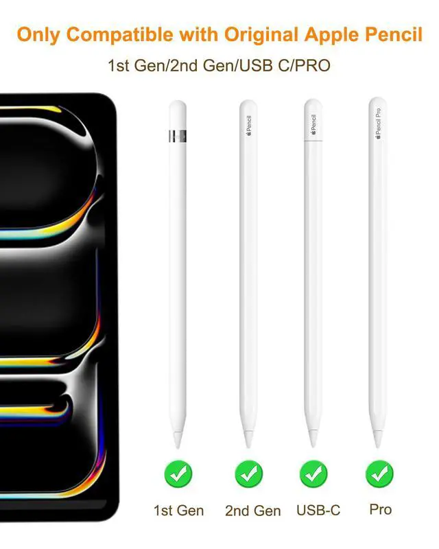 Alt view image 3 of 7 - Replacement Pencil Tips for Apple Pencil Pro/1st&2nd Gen/USB C, Blue Case