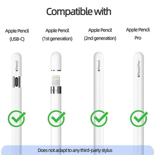 Alt view image 2 of 7 - Replacement Pencil Tips for Apple Pencil Pro, Fine Point Metal Tip for Apple Pencil 2nd Generation and 1st Generation/Apple Pencil USB-C Wear-Resistant & Precise Control ipencil Tips Sets with Case