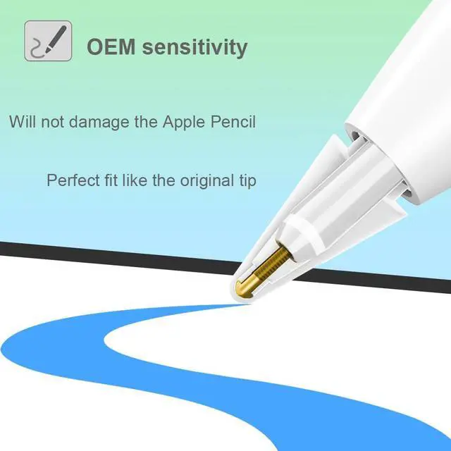 Alt view image 3 of 7 - 8 Styles Tips for Apple Pencil Tip, Multiple Durable Tips for Apple Pencil Pro Tips for Apple Pen/USB-C/1st/2nd Generation, Accessories Compatible for iPad Pencil Tips
