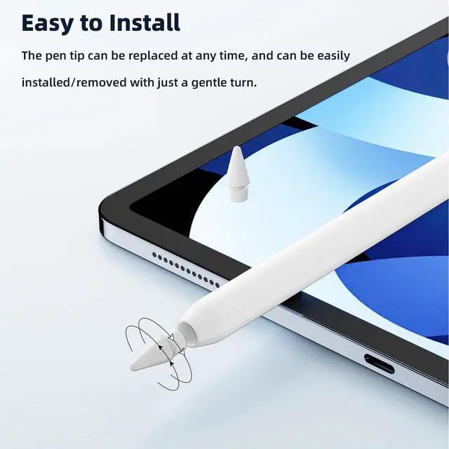 Alt view image 3 of 6 - Magnetic Replacement Cap and Tips for Apple Pencil 1st Gen, 6 Pack