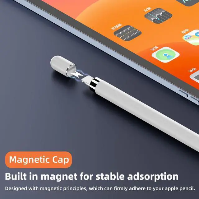 Alt view image 2 of 6 - Magnetic Replacement Cap and Tips for Apple Pencil 1st Gen, 6 Pack