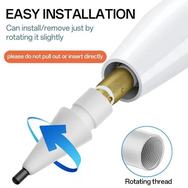 Alt view image 4 of 7 - Replacement Pencil Tips for Apple Pencil 2nd/ 1st Gen/USB-C/Pro