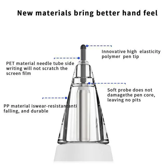 Alt view image 3 of 7 - Replacement Pencil Tips for Apple Pencil 2nd/ 1st Gen/USB-C/Pro