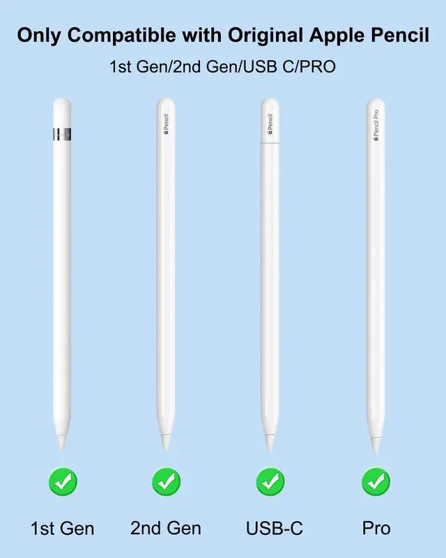 Alt view image 3 of 7 - Pencil Tips for Apple Pencil Pro/ 1st & 2nd Gen/USB-C, 6 Pack, Pink Case