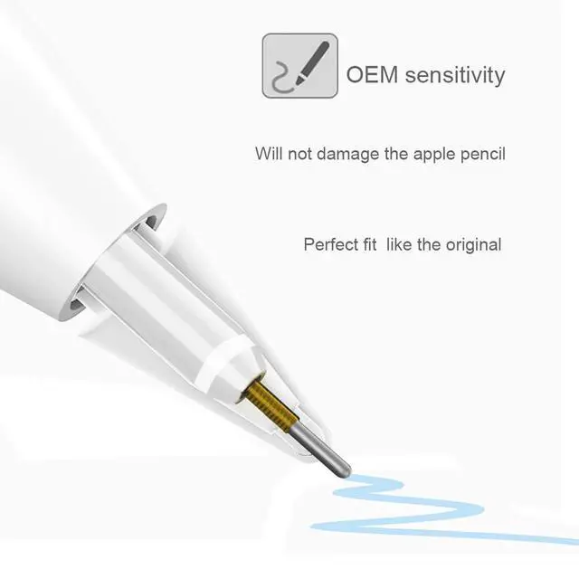 Alt view image 5 of 7 - Upgraded Replacement Tips for Apple Pencil, Mix Metal Tips for Apple Pencil 2nd Generation/ 1st Gen/USB C/Pencil Pro Tips(4 Pack)