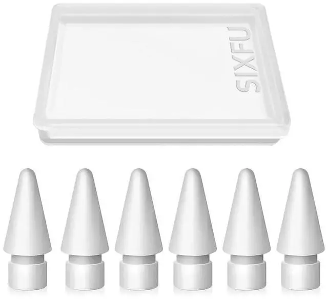 Main image of Replacement Tips for Apple Pencil 2nd Generation/ 1st Generation Tips, Pencil Nibs Accessories for iPad Pro Pencil 2/1 Gen(6 Pack)