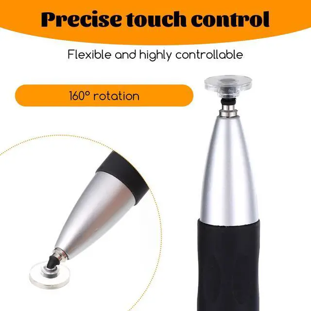 Alt view image 3 of 7 - Replacement Stylus Tips 24 Pcs Universal Disc Tips Silicone and Aluminum Round Shape Stylus Nibs for Mobile Phone Screens, Tablet Computers, eBooks (Tips Only)