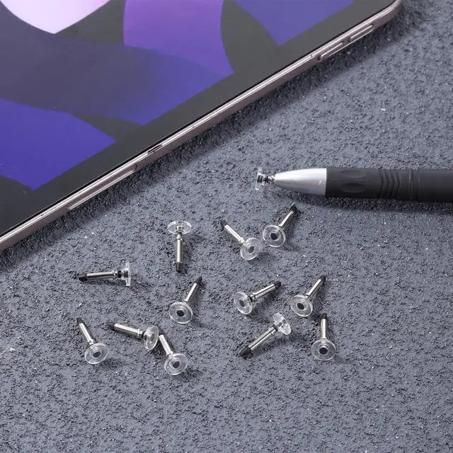Alt view image 6 of 7 - Replacement Stylus Tips 24 Pcs Universal Disc Tips Silicone and Aluminum Round Shape Stylus Nibs for Mobile Phone Screens, Tablet Computers, eBooks (Tips Only)