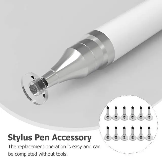Alt view image 6 of 7 - 12 Pieces Universal Replacement Disc Tip Stylus Pen Tips Round Transparent Disc Tip for Touch Screen Tablet Phone Replacement Disc Tips for Stylus Pens, Pen with Stylus Tip, Styluses