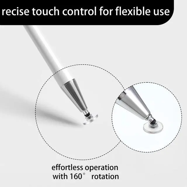 Alt view image 3 of 7 - 24 Pcs Stylus Tips Replacement Tips Only, Stylus Pen Tip Replacement High Precision Replaceable Pen Disc Tops Universal Round Shape Penpoint for Mobile Phones and Tablet PC Touch Screen Devices