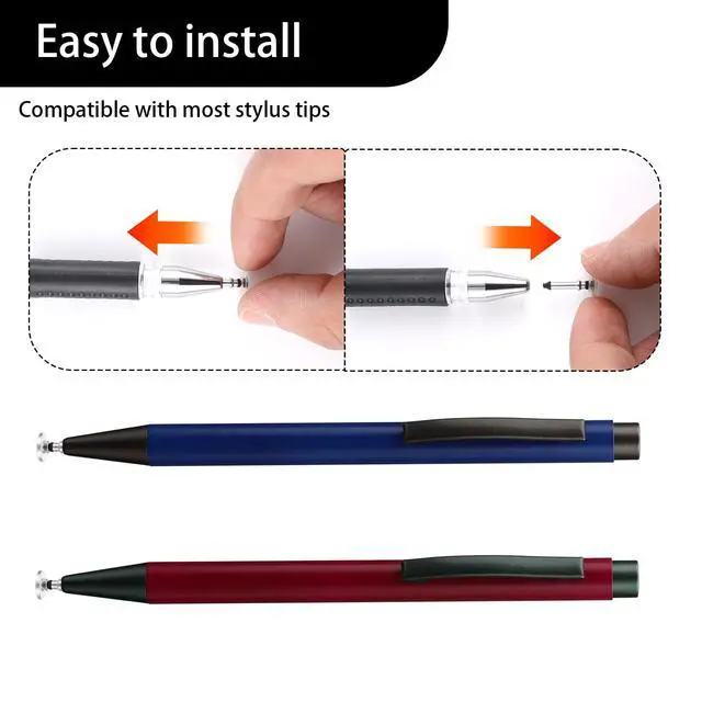 Alt view image 5 of 7 - 24 Pcs Stylus Tips Replacement Tips Only, Stylus Pen Tip Replacement High Precision Replaceable Pen Disc Tops Universal Round Shape Penpoint for Mobile Phones and Tablet PC Touch Screen Devices