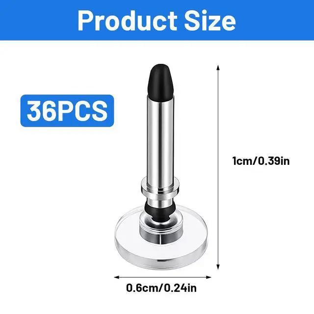 Alt view image 6 of 7 - 36 Pcs Black Metal Stylus Replacement Tips, Universal Round Disc Pen Tips for Touch Screen Devices, Compatible with E-Reader Stylus Pens and Digital Notebooks, High Precision Stylus' Pen Tip
