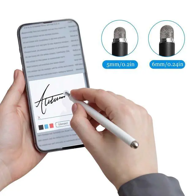Alt view image 5 of 7 - 24Pcs Replaceable Mesh Fiber Tips 2 Sizes Stylus Tips, Stylus Replacement Tips for Stylus Pen,(5mm / 0.2 Inch, 6mm / 0.24 Inch)