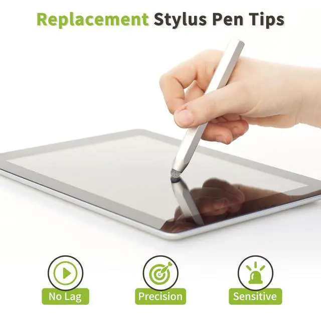 Alt view image 3 of 6 - 20Pcs Replacement Fiber Mesh Tips for Stylus Pens 5mm Suitable for Capacitive Touch Screen,High Sensitivity,Soft,No Scratch Screen Pen Tip